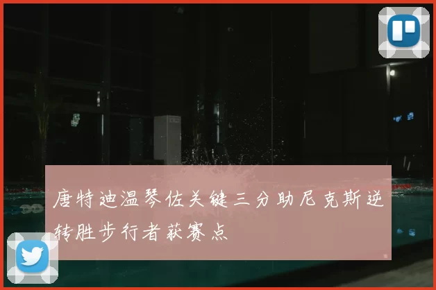 唐特迪温琴佐关键三分助尼克斯逆转胜步行者获赛点